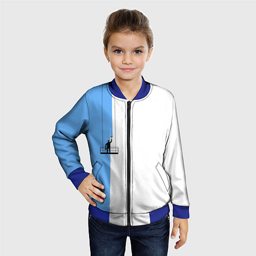 Детский бомбер Моляр красит стену / 3D-Синий – фото 4