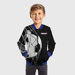 Бомбер детский Футбольный мяч в сетке ворот, цвет: 3D-синий — фото 2