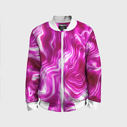 Бомбер детский Завихрения - оттенки розового и белого, цвет: 3D-белый