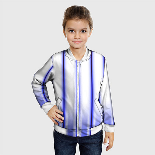 Детский бомбер Striped suit / 3D-Белый – фото 4