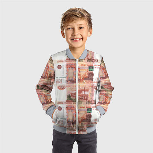 Детский бомбер 5 000 рублей / 3D-Серый – фото 3