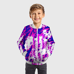 Бомбер детский Monster energy краски гранж, цвет: 3D-белый — фото 2