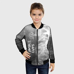Бомбер детский Stumble Guys - grey gradient по-вертикали, цвет: 3D-черный — фото 2