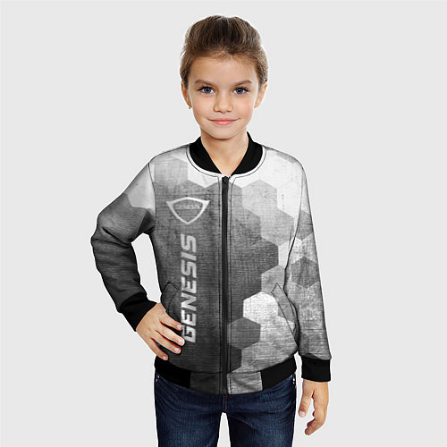 Детский бомбер Genesis - grey gradient по-вертикали / 3D-Черный – фото 4