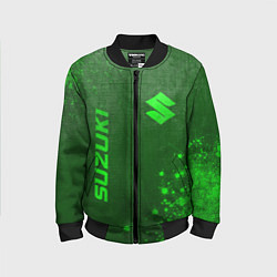 Бомбер детский Suzuki - green gradient вертикально, цвет: 3D-черный