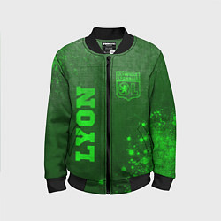 Бомбер детский Lyon - green gradient вертикально, цвет: 3D-черный