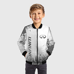 Бомбер детский Infiniti - white gradient вертикально, цвет: 3D-черный — фото 2