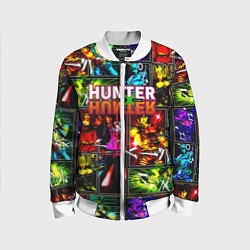 Бомбер детский Hunter x hunter neon anime, цвет: 3D-белый