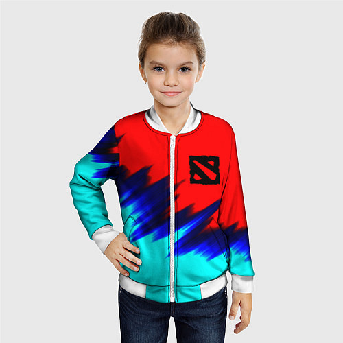 Детский бомбер Dota краски / 3D-Белый – фото 4