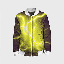 Бомбер детский Color yellow black, цвет: 3D-белый