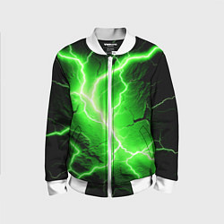 Бомбер детский Color green black, цвет: 3D-белый