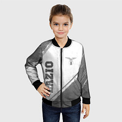 Бомбер детский Lazio - white gradient вертикально, цвет: 3D-черный — фото 2