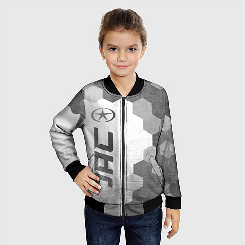 Детский бомбер JAC - white gradient по-вертикали / 3D-Черный – фото 4