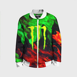 Детский бомбер Monster energy огонь лого