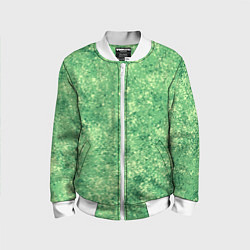Бомбер детский Фисташковый текстура напыление, цвет: 3D-белый