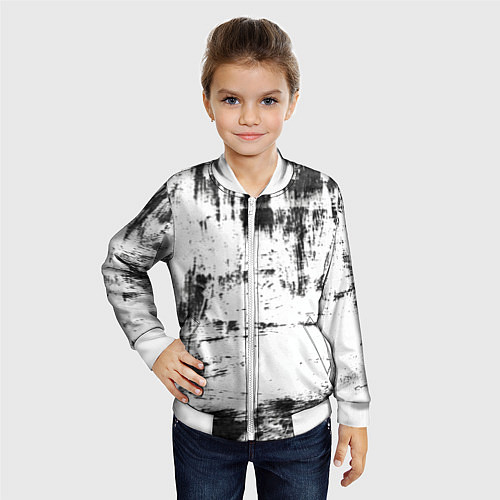 Детский бомбер Color black and white / 3D-Белый – фото 4