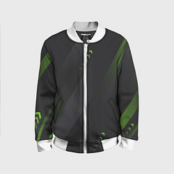 Бомбер детский Color black green, цвет: 3D-белый
