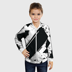 Бомбер детский Color black white, цвет: 3D-белый — фото 2