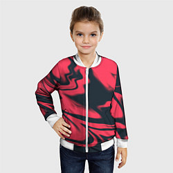 Бомбер детский Color black red, цвет: 3D-белый — фото 2
