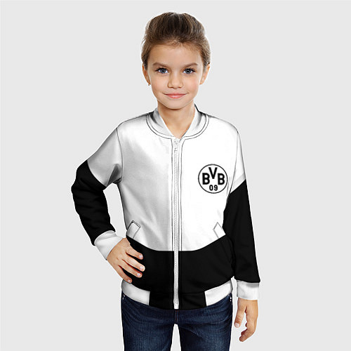Детский бомбер Borussia geometry / 3D-Белый – фото 4