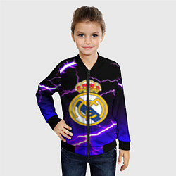 Бомбер детский Real Madrid storm, цвет: 3D-черный — фото 2
