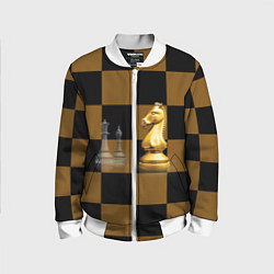 Детский бомбер Шахматные фигуры на коричнево-черной доске