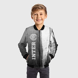 Бомбер детский Inter - grey gradient по-вертикали, цвет: 3D-черный — фото 2