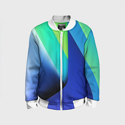Бомбер детский Color blue green, цвет: 3D-белый