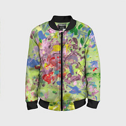 Бомбер детский Flower glade in dance, цвет: 3D-черный