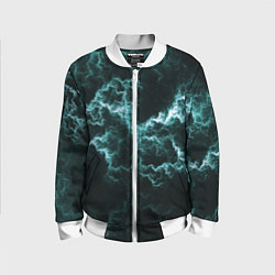 Детский бомбер Lightning light blue line
