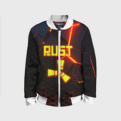 Детский бомбер Rust hexagon краски