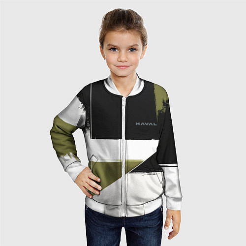 Детский бомбер Haval логотип / 3D-Белый – фото 4