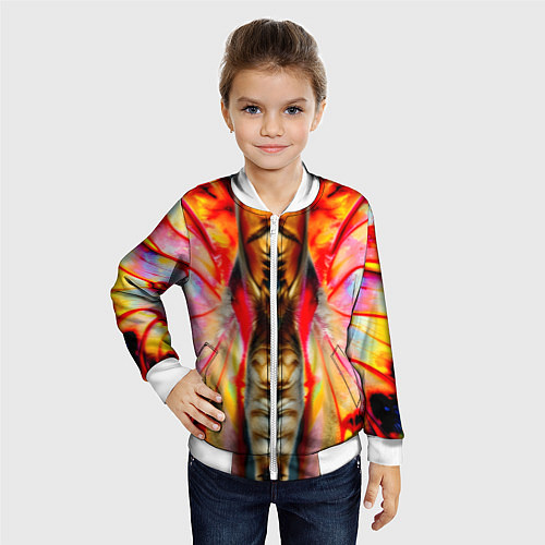 Детский бомбер Разворот бабочки / 3D-Белый – фото 4