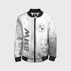 Бомбер детский BMW - white gradient вертикально, цвет: 3D-черный