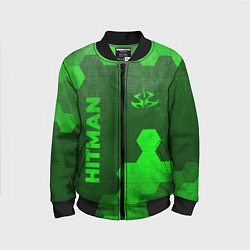 Бомбер детский Hitman - green gradient вертикально, цвет: 3D-черный