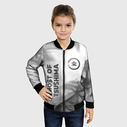 Бомбер детский Ghost of Tsushima - white gradient вертикально, цвет: 3D-черный — фото 2