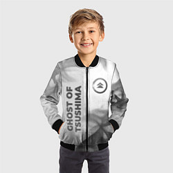 Бомбер детский Ghost of Tsushima - white gradient вертикально, цвет: 3D-черный — фото 2
