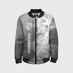 Бомбер детский Porsche - grey gradient по-вертикали, цвет: 3D-черный