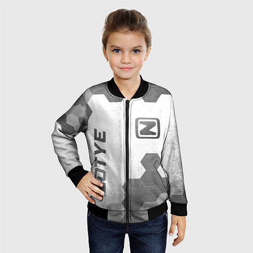 Детский бомбер Zotye - white gradient вертикально / 3D-Черный – фото 4