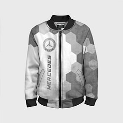 Бомбер детский Mercedes - white gradient по-вертикали, цвет: 3D-черный