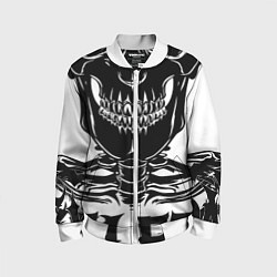 Бомбер детский Skeleton череп, цвет: 3D-белый