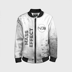 Бомбер детский Mass Effect - white gradient вертикально, цвет: 3D-черный