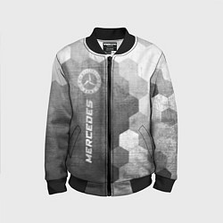 Детский бомбер Mercedes - grey gradient по-вертикали