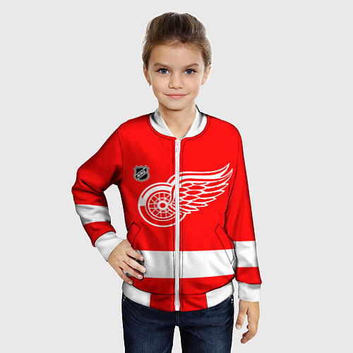 Детский бомбер Detroit Red Wings hockey / 3D-Белый – фото 4