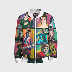 Детский бомбер David Bowie vintage collage