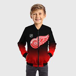 Бомбер детский Детройт Ред Уингз - градиент, цвет: 3D-черный — фото 2