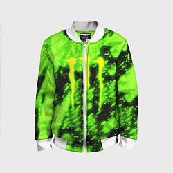 Детский бомбер Monster energy кислотное лого