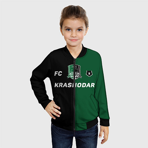Детский бомбер Krasnodar football / 3D-Черный – фото 4