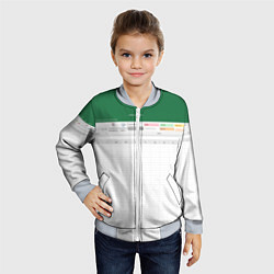 Бомбер детский Таблица Excel текстура, цвет: 3D-серый — фото 2