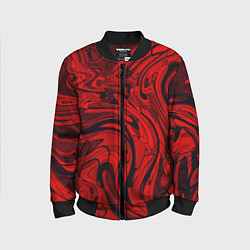 Бомбер детский Красный смешение пластика, цвет: 3D-черный